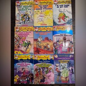 Geronimo Stilton Book Lot of 9 including Thea Stilton & Creepella Von Cacklefur